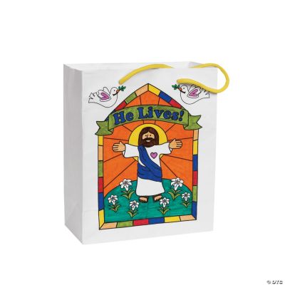 Color Your Own “He Lives!” Gift Bags