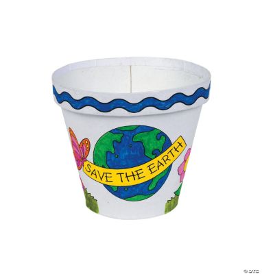Color Your Own Papier-Mâché Earth Day Flowerpots