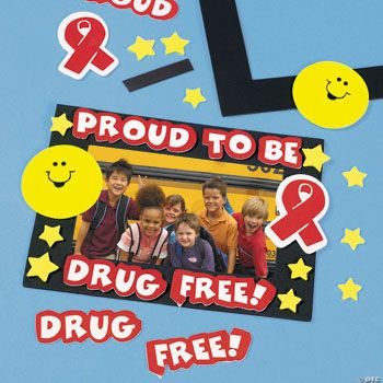 Red Ribbon Week Photo Frame Magnet Craft Kit