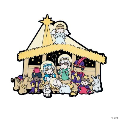 Color Your Own Fuzzy Nativity Scenes