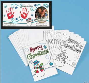 Color Your Own Handprint Christmas Card Craft Kit