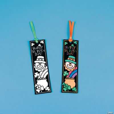 Color Your Own! “Happy St. Pat’s Day!” Fuzzy Bookmarks