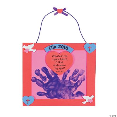 Handprint Psalm 51:10 Valentine Keepsake Craft Kit