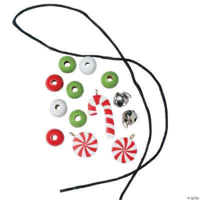 Beaded Candy Cane Necklace Craft Kit Oriental Trading