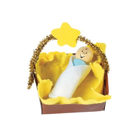 Baby Jesus in Manger ornament craft