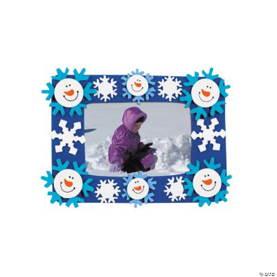 Smile Face Snowman Photo Frame Magnet Craft Kit