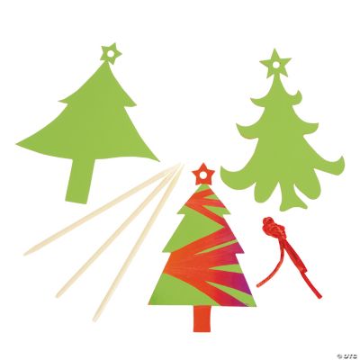 Magic Color Scratch Green Christmas Tree Ornaments