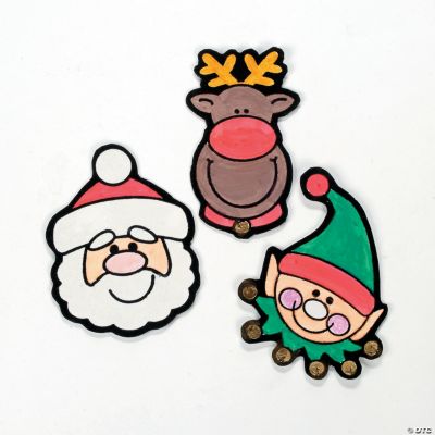 Color Your Own Christmas Fuzzy Magnets
