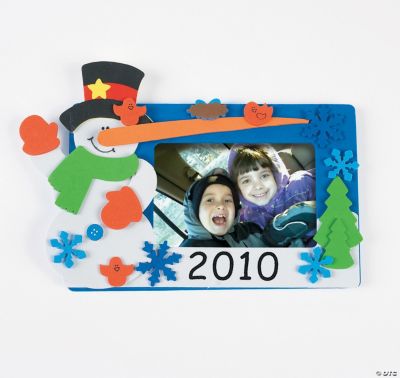 “2010” Snowman Photo Frame Magnet Craft Kit