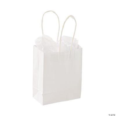 DIY Small White Craft Gift Bags