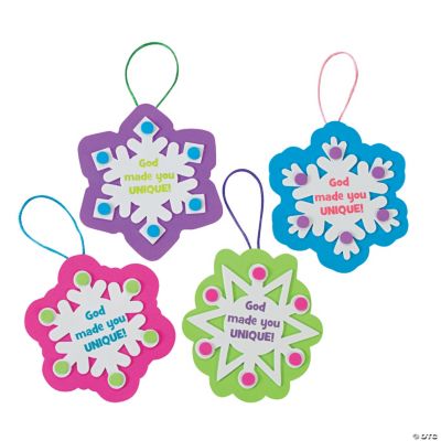 “God Made You Unique” Snowflake Ornament Craft Kit