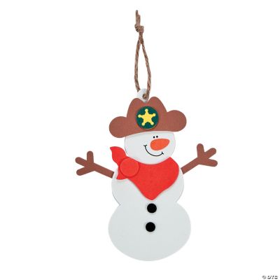 Cowboy Snowman Ornament Craft Kit