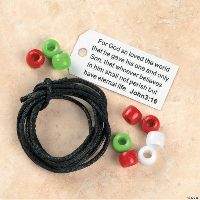 Beaded "John 316" Cross Necklace Craft Kit Oriental Trading
