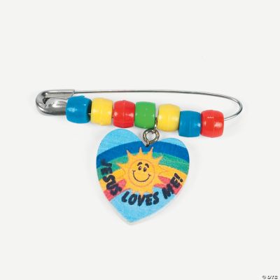 Beaded "Jesus Loves Me" Charm Pin Craft Kit