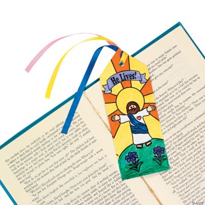 Color Your Own “He Lives!” Bookmarks