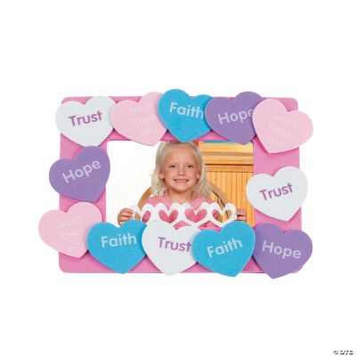 Religious Hearts Photo Frame Magnet Craft Kit