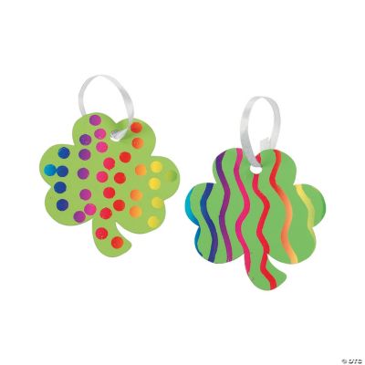 Green Magic Color Scratch Shamrock Ornaments