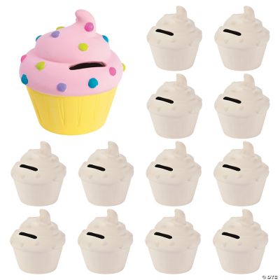 DIY Ceramic Cupcake Banks Oriental Trading