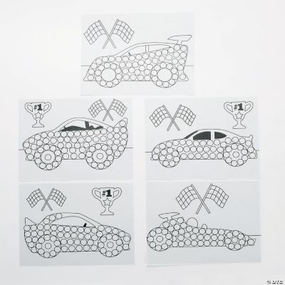 Race Car Dot Marker Activity Sheets - Oriental Trading - Discontinued