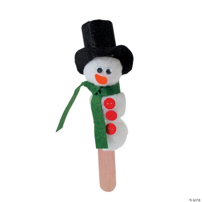 Pom-Pom Snowman Craft Stick Craft Kit