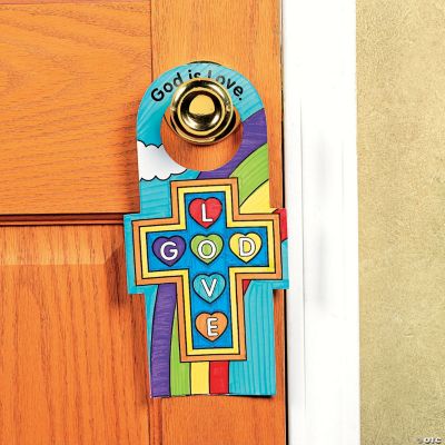 Color Your Own Religious Doorknob Hangers Oriental Trading