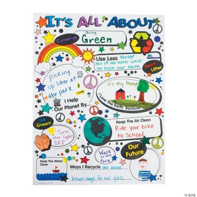 Color Your Own “It’s All About Being Green” Posters
