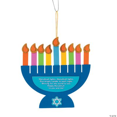 Hanukkah Lights Menorah Poem Sign Craft Kit