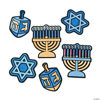 Color Your Own Hanukkah Fuzzy Magnets