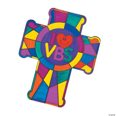 Color Your Own “I Love VBS” Crosses