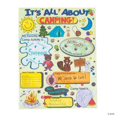 Color Your Own All About Camp Posters