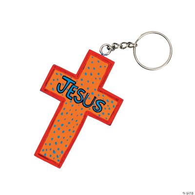 DIY Wood Cross Key Chains