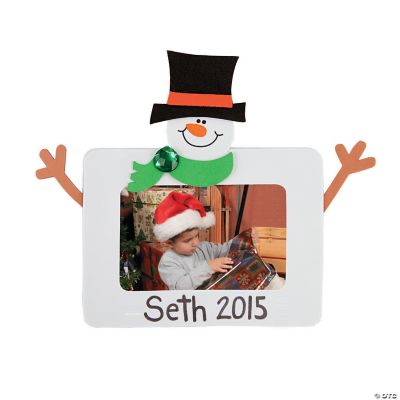 Square Snowman Photo Frame Magnet Craft Kit