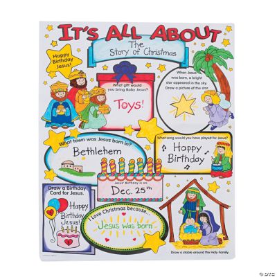 Color Your Own “It’s All About The Story Of Christmas” Posters