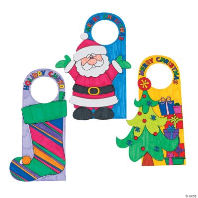 Color Your Own Christmas Door Hangers