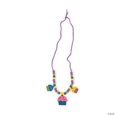 Cupcake Wood Necklace Craft Kit