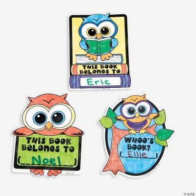 Color Your Own School Bookplates