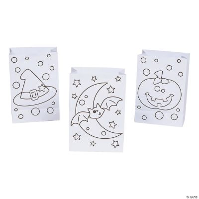 Color Your Own Halloween Friends Mini Treat Bags