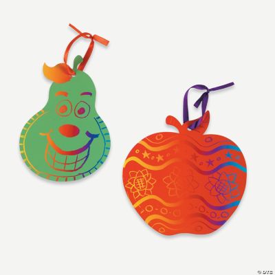 Colorful Fruit-Shaped Magic Color Scratch Ornaments