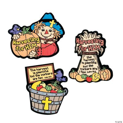 Color Your Own Harvest Fuzzy Inspirational Magnets