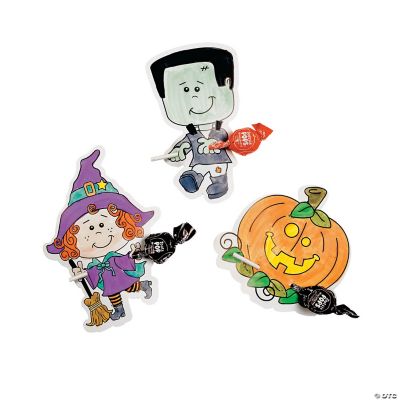 Color Your Own Halloween Friends Sucker Holders