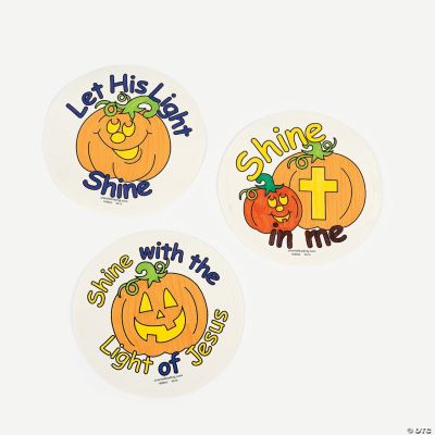 Color Your Own Christian Pumpkin Stickers
