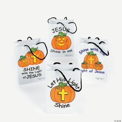 Color Your Own Christian Pumpkin Mini Treat Bags