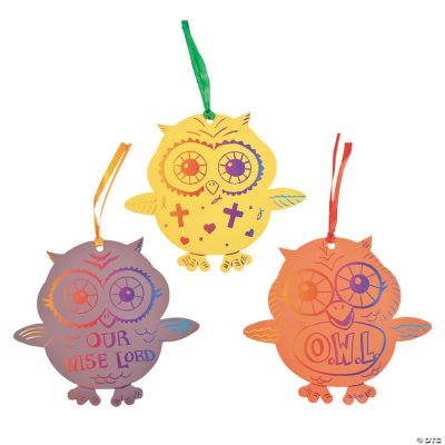 Magic Color Scratch Fall Owl Ornaments