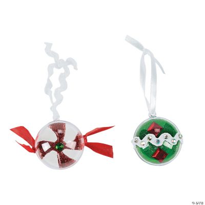 DIY Round Flat Clear Christmas Ornaments Oriental Trading