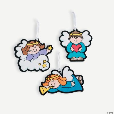 Color Your Own Fuzzy Angel Ornaments