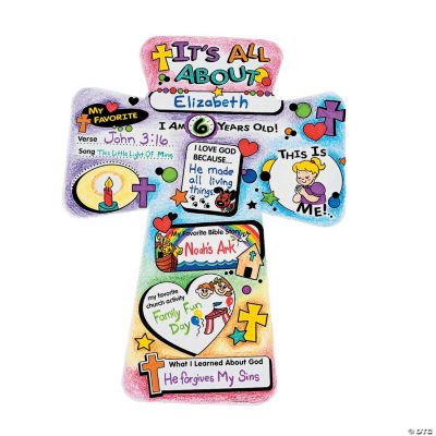 Color Your Own "It's All About Me" Cutout Crosses