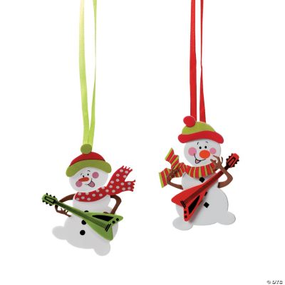 Snowman With Guitar Ornament Craft Kit