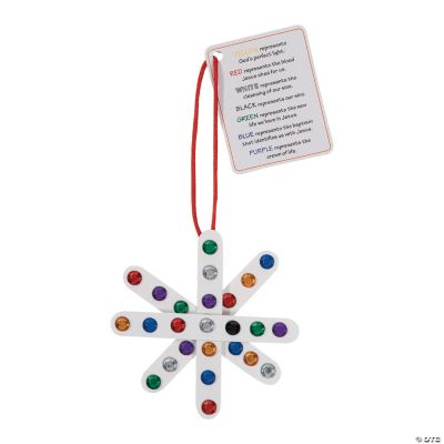 “Colors Of Faith” Craft Stick Snowflake Ornament With Card Craft Kit
