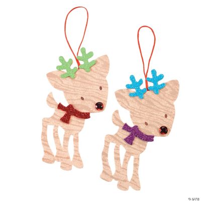 Wood Grain Christmas Reindeer Ornament Craft Kit