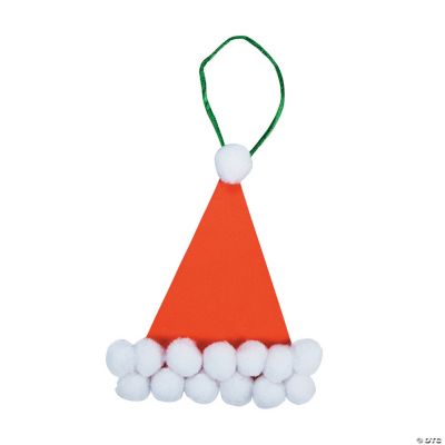 Pom-Pom Santa Hat Ornament Craft Kit